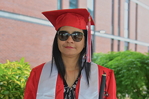 Amandeep Kaur at the 2022 TRiO graduation.