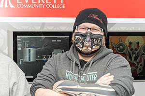 EvCC IT and cybersecurity student Chris Reybyton