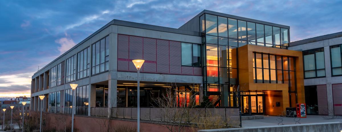 whitehorse hall at twilight
