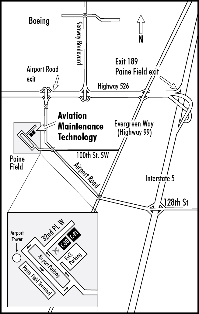 Aviation Maintenance Technology Map And Directions Everett