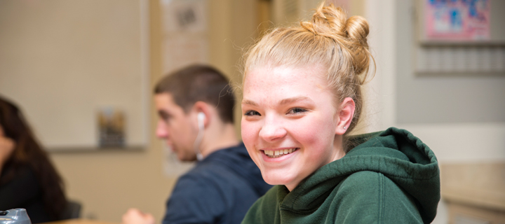 smiling female student