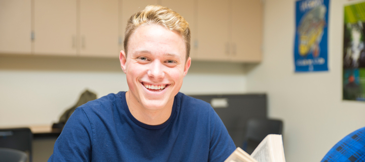 smiling male student