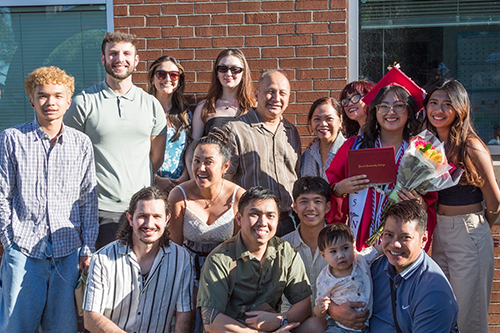 Chloe Correa and her family and friends.