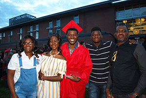 Glory Tshokama and family.
