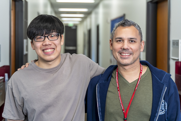 Huy Ho with Associate Director of International Education Jesse Aspree