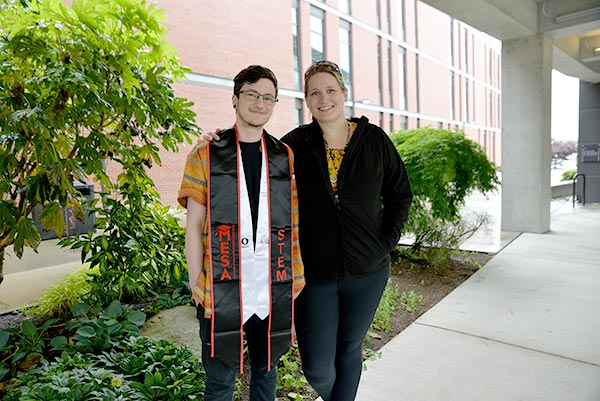 EvCC graduate Levi Williams with his sister, Betty Williams