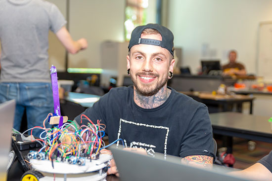 EvCC engineering student Raymond Haug