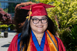 Taliyah Goo in graduation regalia.