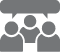 Icon shows three people talking