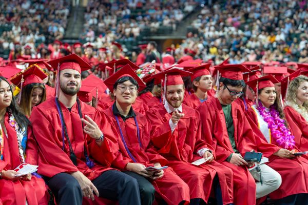 Everett Community College graduates participate in the 2025 commencement ceremony on June 8.