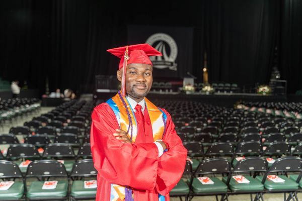 EvCC’s 2025 Commencement speaker Samuel Mutelesi Kabeya plans to become a civil engineer and build sustainable infrastructure in his native Democratic Republic of Congo.