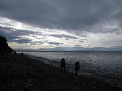 sunset along the shore