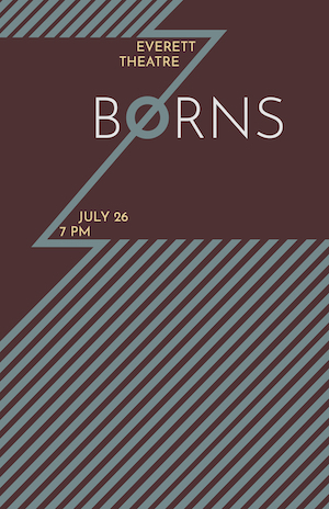 Leon Huynh- Bauhaus style poster advertising an event at the everett theatre.