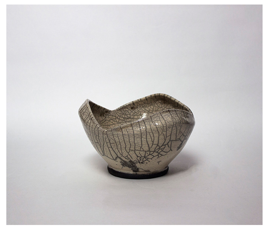 Altered Raku Bowl by Laurie Parkhurst