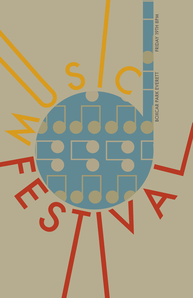 Music Festival Bauhaus Poster